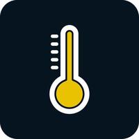 glifo de temperatura ícone de duas cores vetor