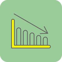 gráfico preenchidas amarelo ícone vetor