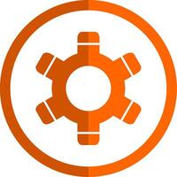 configuração glifo laranja círculo ícone vetor