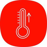 Aumentar temperatura linha curva ícone vetor