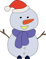colorida boneco de neve clipart para amantes do inverno temporada. isto inverno tema boneco de neve ternos Natal celebração vetor