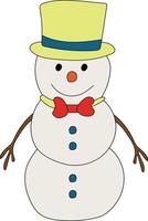 colorida boneco de neve clipart para amantes do inverno temporada. isto inverno tema boneco de neve ternos Natal celebração vetor