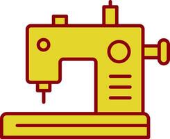 ícone de duas cores de linha de máquina de costura vetor