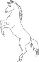 esboço cavalo clipart. rabisco animais clipart. desenho animado selvagem animais clipart para amantes do animais selvagens vetor