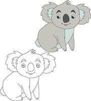 coala clipart definir. desenho animado selvagem animais clipart conjunto para amantes do animais selvagens vetor