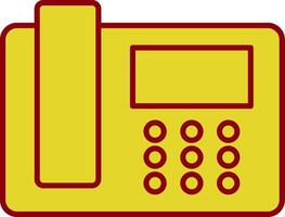 ícone de duas cores da linha telefônica vetor