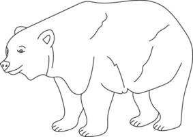 esboço Urso clipart. rabisco animais clipart. desenho animado selvagem animais clipart para amantes do animais selvagens vetor