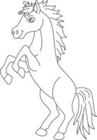 esboço cavalo clipart. rabisco animais clipart. desenho animado selvagem animais clipart para amantes do animais selvagens vetor