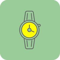 relógio de pulso preenchidas amarelo ícone vetor