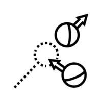 pressa croquet jogos linha ícone ilustração vetor