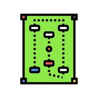 quadra croquet jogos cor ícone ilustração vetor