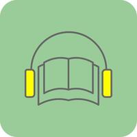 audio livro preenchidas amarelo ícone vetor