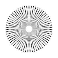 abstrato padronizar dentro a Formato do Preto pontos arranjado dentro uma círculo em uma branco fundo vetor