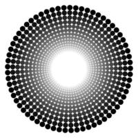 abstrato geométrico padronizar dentro a Formato do ampla e pequeno polca pontos arranjado dentro uma círculo em uma cinzento fundo vetor