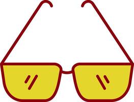 ícone de duas cores de linha de óculos vetor