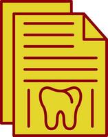 linha de registro dental ícone de duas cores vetor