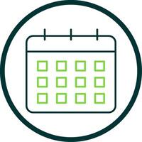 calendário linha círculo ícone vetor