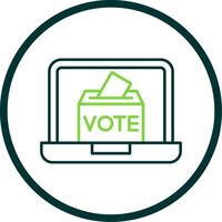 conectados votação linha círculo ícone vetor