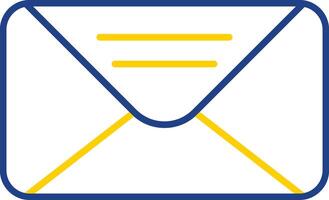 linha de correio ícone de duas cores vetor