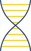 ícone de duas cores de linha de DNA vetor