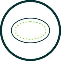 oval linha círculo ícone vetor