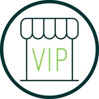 vip linha círculo ícone vetor