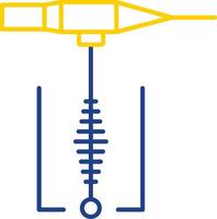 Soldagem linha dois cor ícone vetor