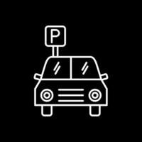 ícone invertido da linha de estacionamento vetor
