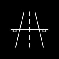 ícone invertido de linha de estrada vetor