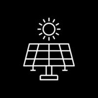 solar energia linha invertido ícone vetor