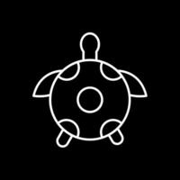 tartaruga linha invertido ícone vetor