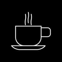 ícone invertido de linha de café quente vetor