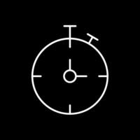 ícone invertido da linha do cronômetro vetor