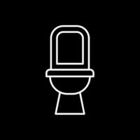 ícone invertido de linha de banheiro vetor