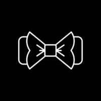 ícone invertido de linha de gravata borboleta vetor