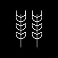 ícone invertido de linha de trigo vetor
