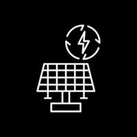 renovável energia linha invertido ícone vetor