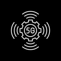 5g linha invertido ícone vetor