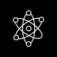átomos linha invertido ícone vetor
