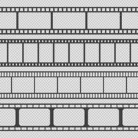 conjunto do desatado filme tiras vetor