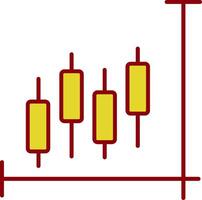 estoque mercado glifo curva ícone vetor