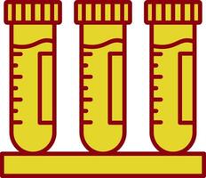 teste tubo glifo curva ícone vetor