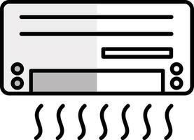 ar condicionador preenchidas metade cortar ícone vetor