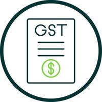 gst linha círculo ícone vetor