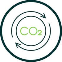 carbono ciclo linha círculo ícone vetor