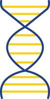 ícone de duas cores de linha de DNA vetor