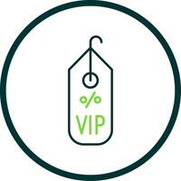 vip linha círculo ícone vetor