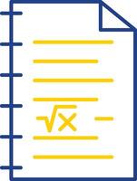 ícone de duas cores de linha matemática vetor