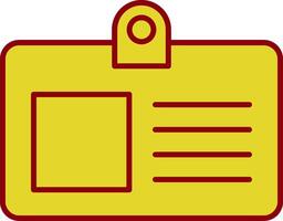 ícone de duas cores de linha de cartão de identificação vetor