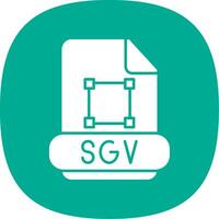 SVG glifo curva ícone vetor